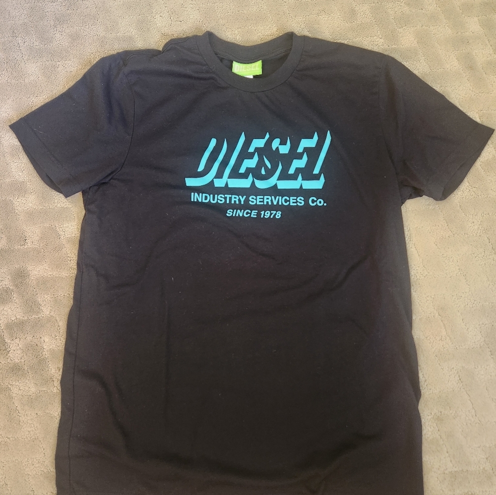 Diesel Industry Service T-shirt Crewneck Black Size Large